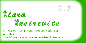 klara masirevits business card